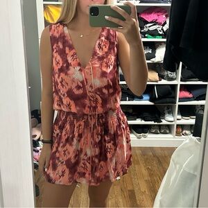 Ramy Brook Pink and Red Mini Dress